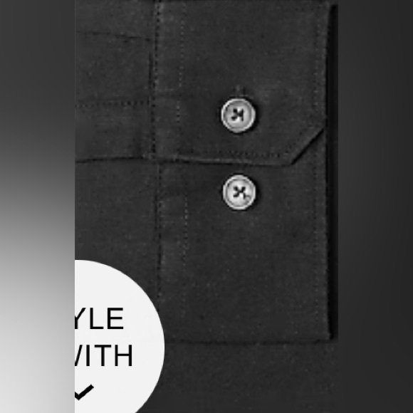 New Wot Express 1MX Extra Slim  Dress Button Up Black . - Picture 5 of 10